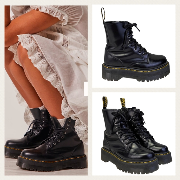 Dr Martens Jadon Platform Combat Boots EUC $199 Size 36/5L    S3685 - Picture 1 of 12